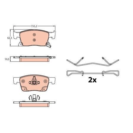 GDB2139 Brake Pad Set, disc brake TRW