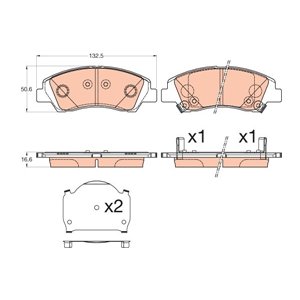 GDB3618 Комплект тормозных колодок, дисковый тормоз TRW     