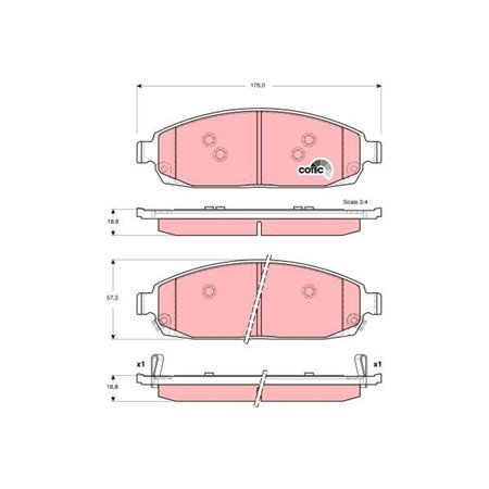 GDB4136 Brake Pad Set, disc brake TRW