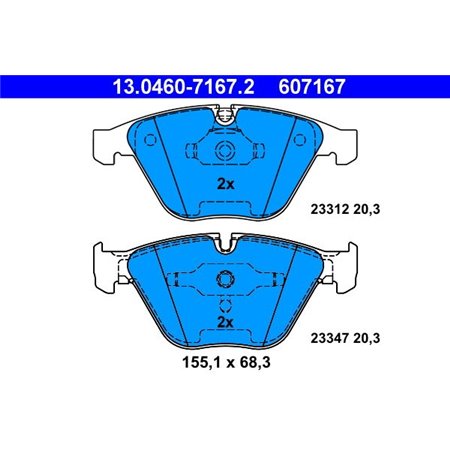 13.0460-7167.2 Brake Pad Set, disc brake ATE