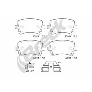 23914 00 704 00 Комплект тормозных колодок, дисковый тормоз BRECK     