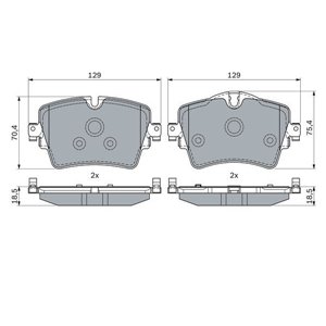 0 986 494 940 BOSCH Piduriklotside komplekt, ketaspidur     