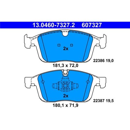 13.0460-7327.2 Bromsbeläggssats, skivbroms ATE