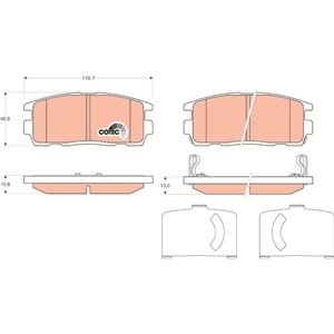 GDB1716 Brake Pad Set, disc brake TRW - Top1autovaruosad