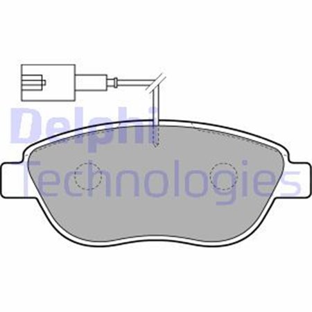 LP1721 Комплект тормозных колодок, дисковый тормоз DELPHI