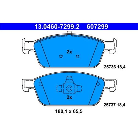 13.0460-7299.2 Brake Pad Set, disc brake ATE