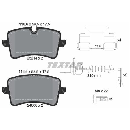 2521403 Brake Pad Set, disc brake TEXTAR