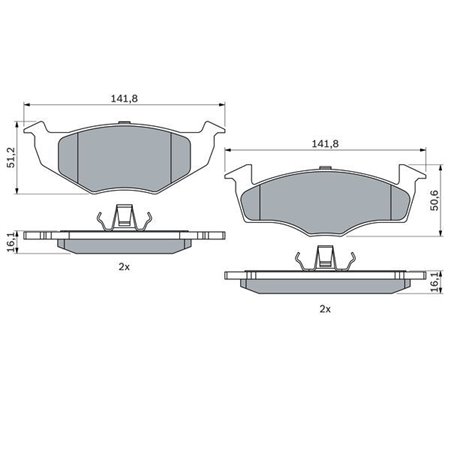 0 986 494 005 Brake Pad Set, disc brake BOSCH