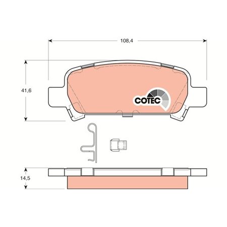 GDB3223 Brake Pad Set, disc brake TRW