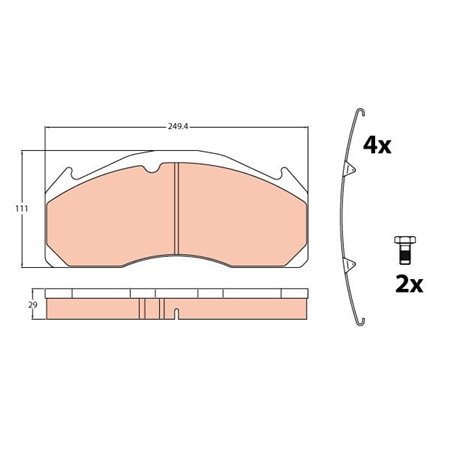 GDB5085 Brake Pad Set, disc brake TRW