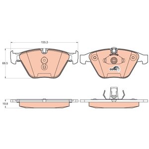 GDB2021 Brake Pad Set, disc brake TRW - Top1autovaruosad