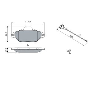 0 986 494 115  Brake pads set BOSCH 