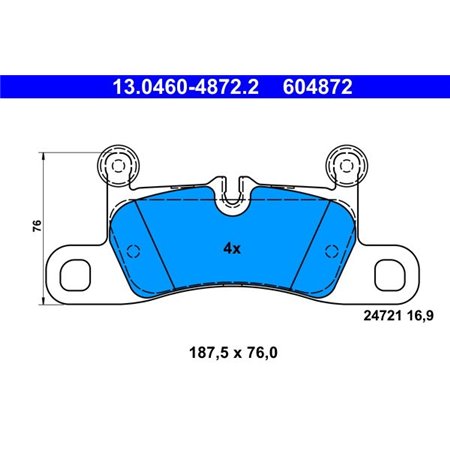 13.0460-4872.2 Brake Pad Set, disc brake ATE