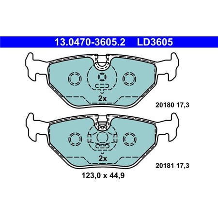 13.0470-3605.2 Brake Pad Set, disc brake ATE