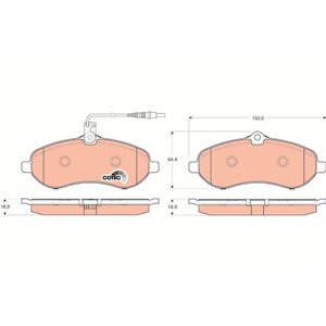 GDB1718 Комплект тормозных колодок, дисковый тормоз TRW     