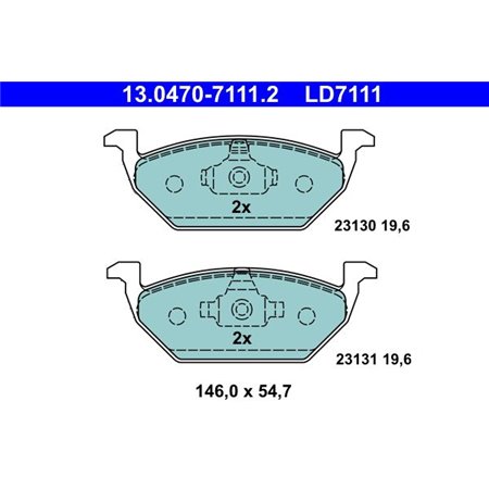 13.0470-7111.2 Brake Pad Set, disc brake ATE