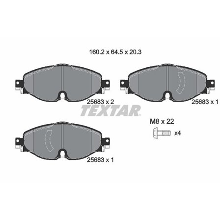 2568303 Brake Pad Set, disc brake TEXTAR