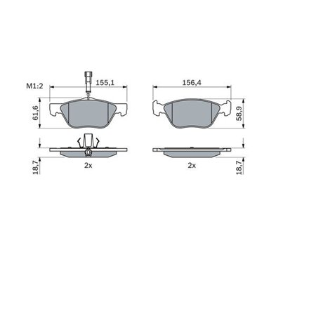 0 986 494 004 Brake Pad Set, disc brake BOSCH