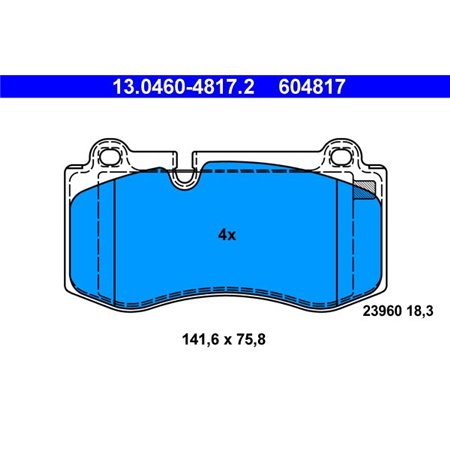 13.0460-4817.2 Brake Pad Set, disc brake ATE