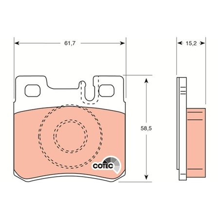 GDB987 Brake Pad Set, disc brake TRW