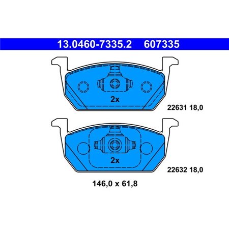 13.0460-7335.2 Brake Pad Set, disc brake ATE