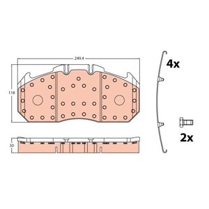 GDB5086  Brake pads set TRW 