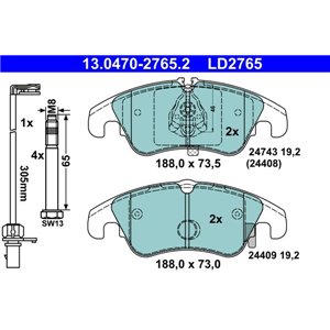 13.0470-2765.2  Brake pads set ATE 