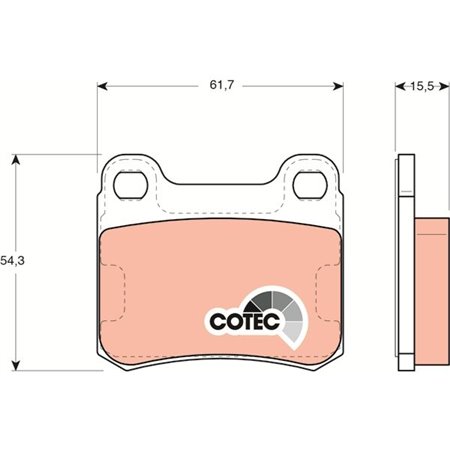 GDB911  Brake pads set TRW 