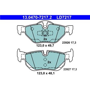 13.0470-7217.2 Brake Pad Set, disc brake ATE - Top1autovaruosad