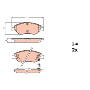 GDB2228  Brake pads set TRW 