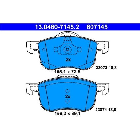 13.0460-7145.2 Brake Pad Set, disc brake ATE