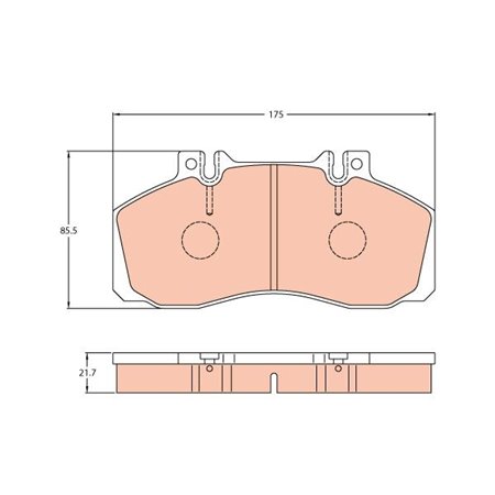 GDB5050  Brake pads set TRW 