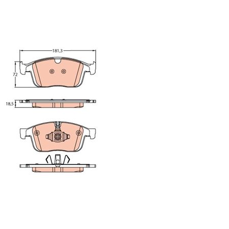 GDB2146  Brake pads set TRW 