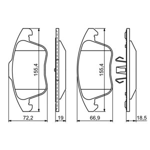 0 986 494 324 Brake Pad Set, disc brake BOSCH - Top1autovaruosad