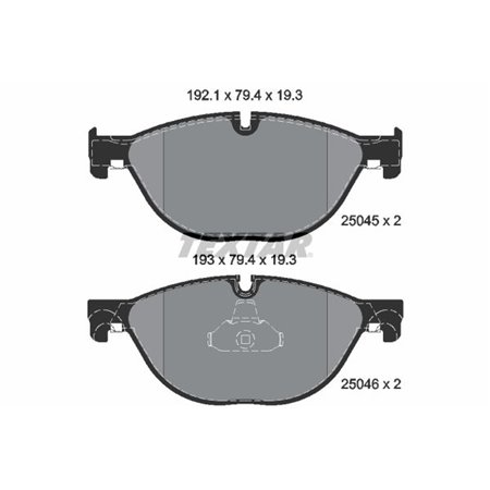 2504501 Piduriklotsi komplekt,ketaspidur TEXTAR