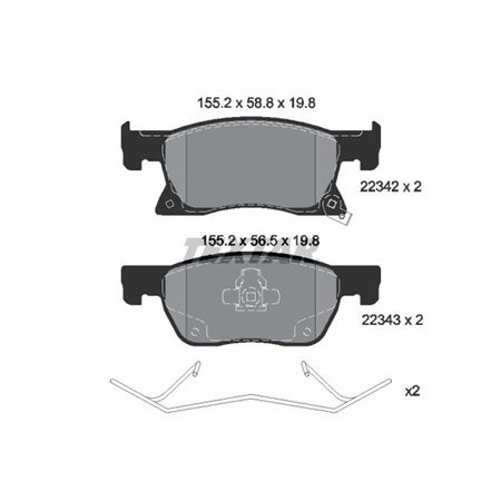 2234201 Brake Pad Set, disc brake TEXTAR