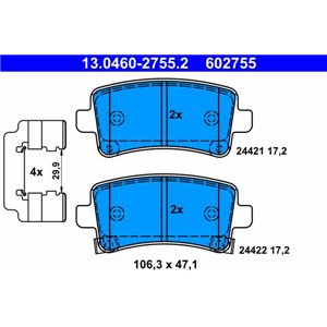 13.0460-2755.2 Piduriklotsi komplekt,ketaspidur ATE - Top1autovaruosad