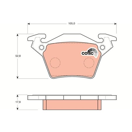 GDB1408 TRW Piduriklotside komplekt, ketaspidur     