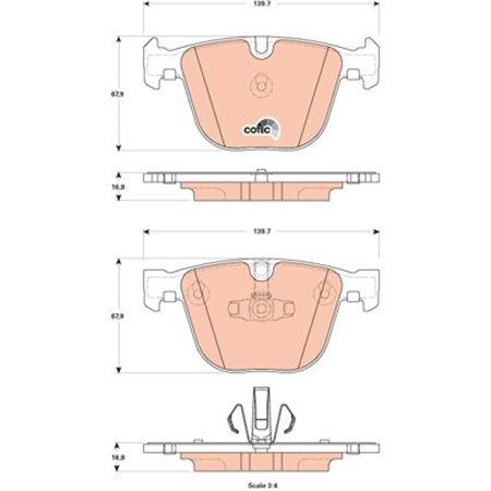 GDB1857 Brake Pad Set, disc brake TRW