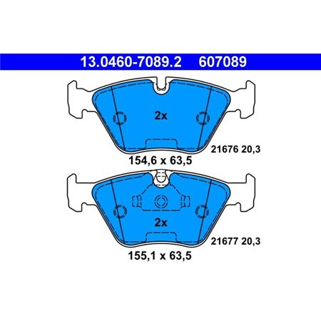 13.0460-7089.2 Brake Pad Set, disc brake ATE