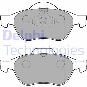 LP2252 Комплект тормозных колодок, дисковый тормоз DELPHI - Top1autovaruosad