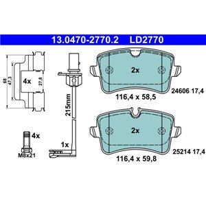 13.0470-2770.2  Brake pads set ATE 