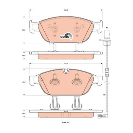 GDB1897 Brake Pad Set, disc brake TRW