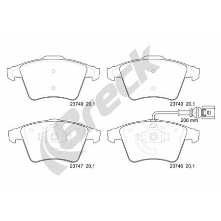 23746 10 703 10 Brake Pad Set, disc brake BRECK