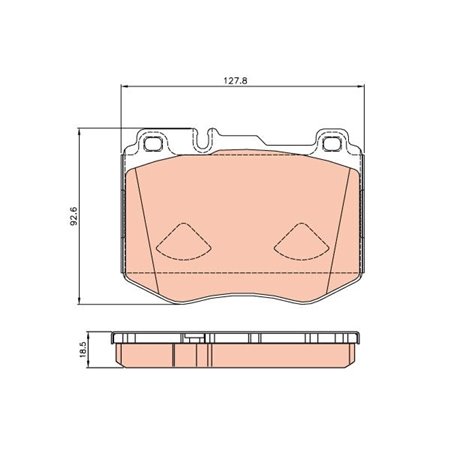 GDB2081 Brake Pad Set, disc brake TRW