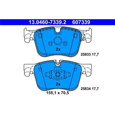 13.0460-7339.2 Brake Pad Set, disc brake ATE