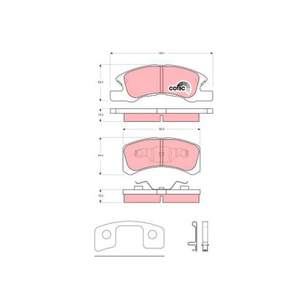 GDB3358 Brake Pad Set, disc brake TRW