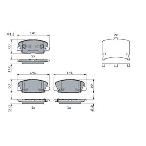 0 986 494 671 Piduriklotsi komplekt,ketaspidur BOSCH - Top1autovaruosad