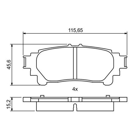 0 986 494 873 Brake Pad Set, disc brake BOSCH