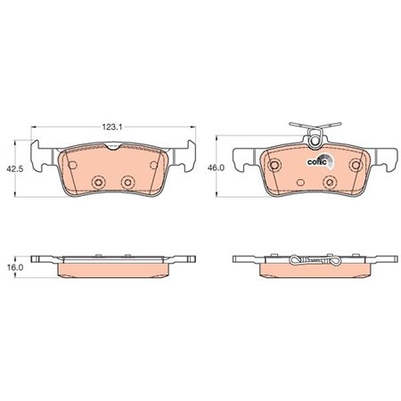 GDB2055 Brake Pad Set, disc brake TRW